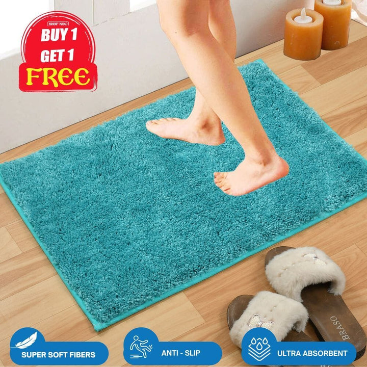 Multipurpose Super Absorbent - Anti Slip Premium Mat (BUY 1 GET 1 FREE) Great Happy IN 60 x 40 CM (Total 2pcs) - ₹849 Green 