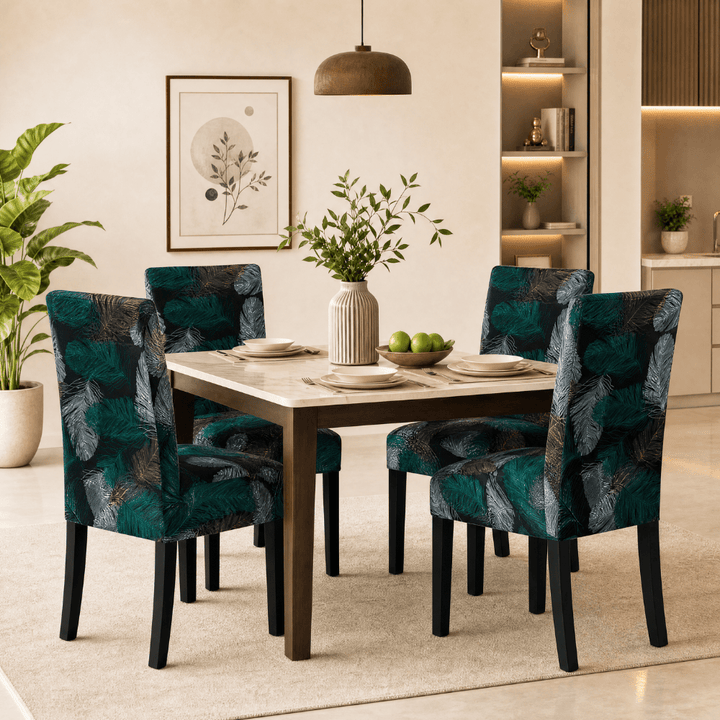 Green Fern Premium Chair Cover - Stretchable & Elastic Fitted Great Happy IN 2 PCS - ₹799 