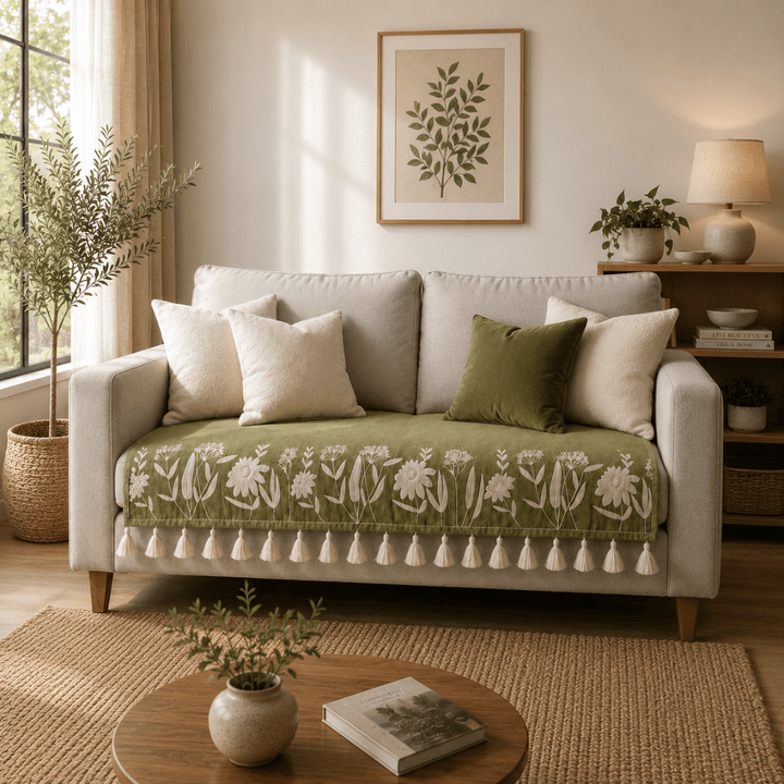 Jute Cotton Sofa Cover jute sofa cover Great Happy IN 