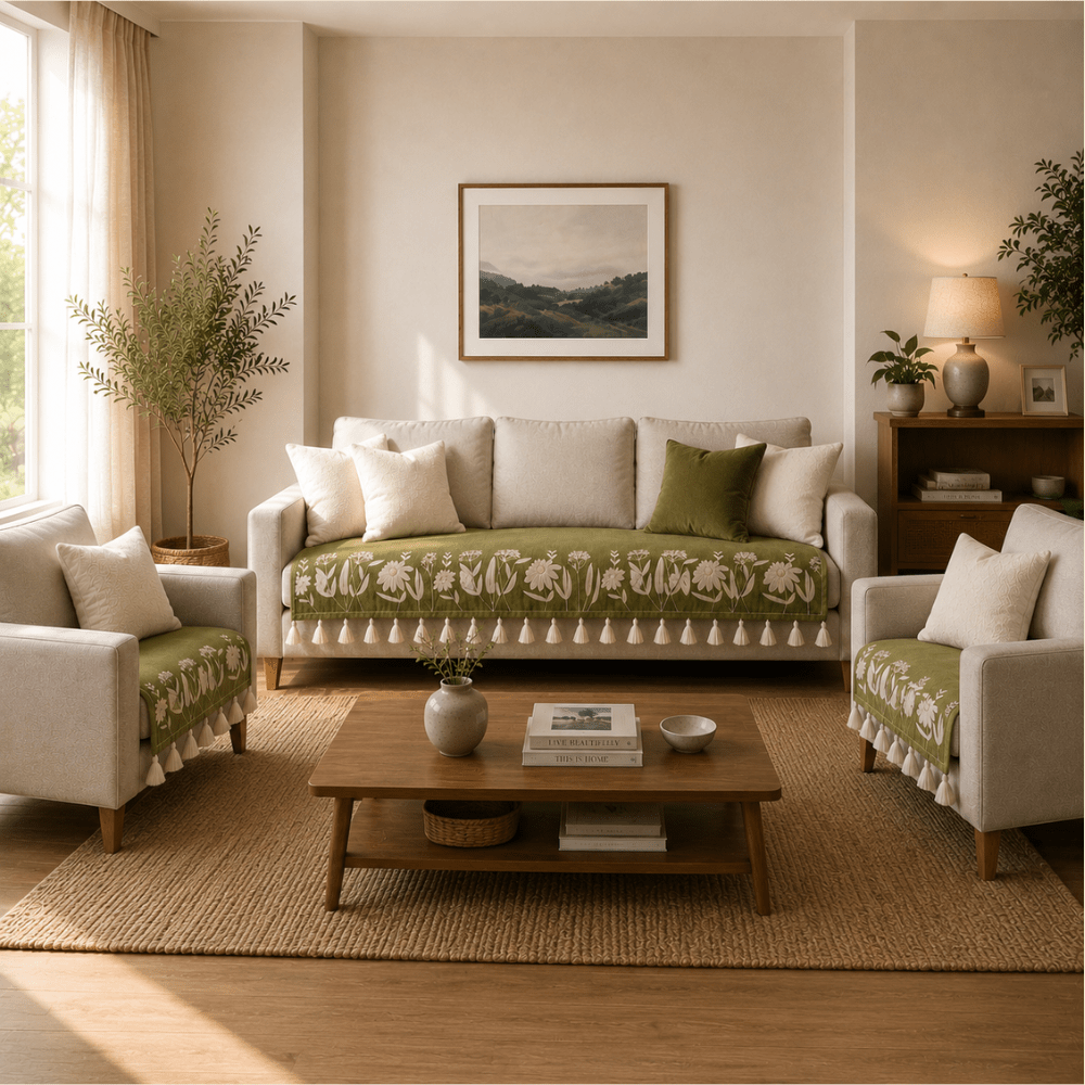 Jute Cotton Sofa Cover jute sofa cover Great Happy IN 