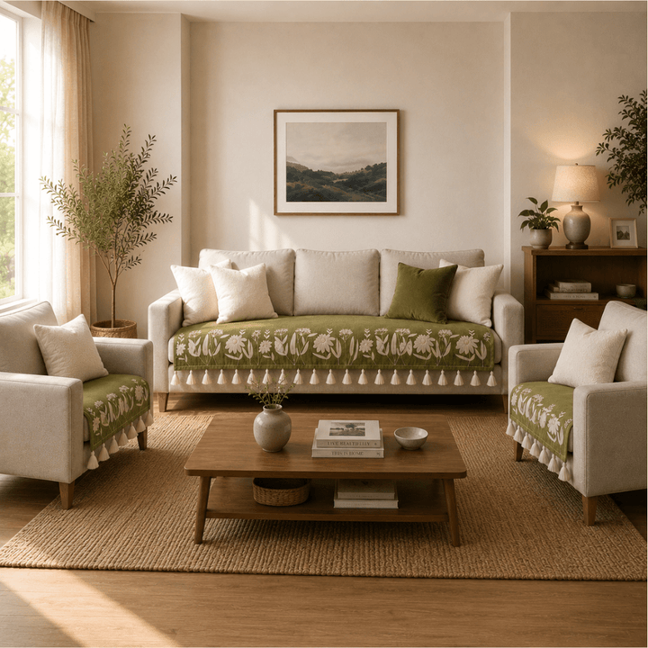 Jute Cotton Sofa Cover jute sofa cover Great Happy IN 