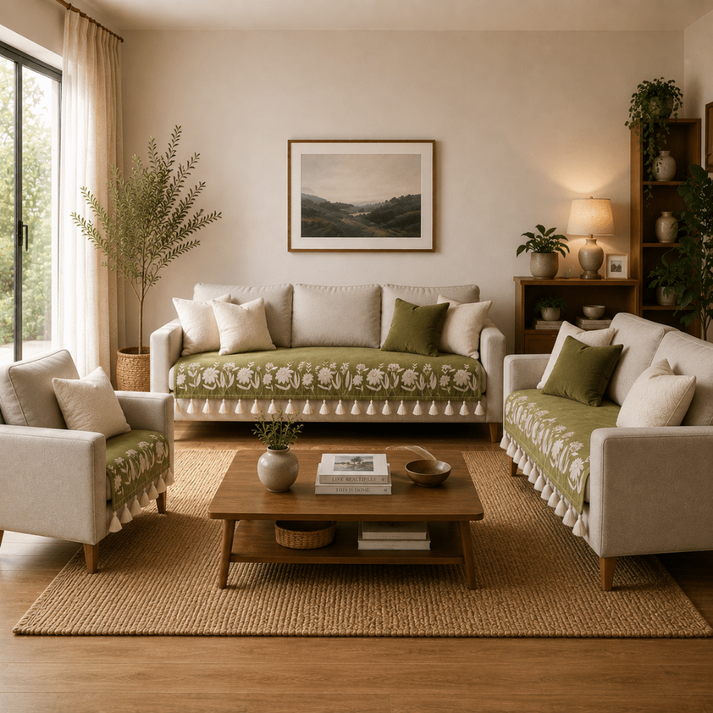 Jute Cotton Sofa Cover jute sofa cover Great Happy IN 