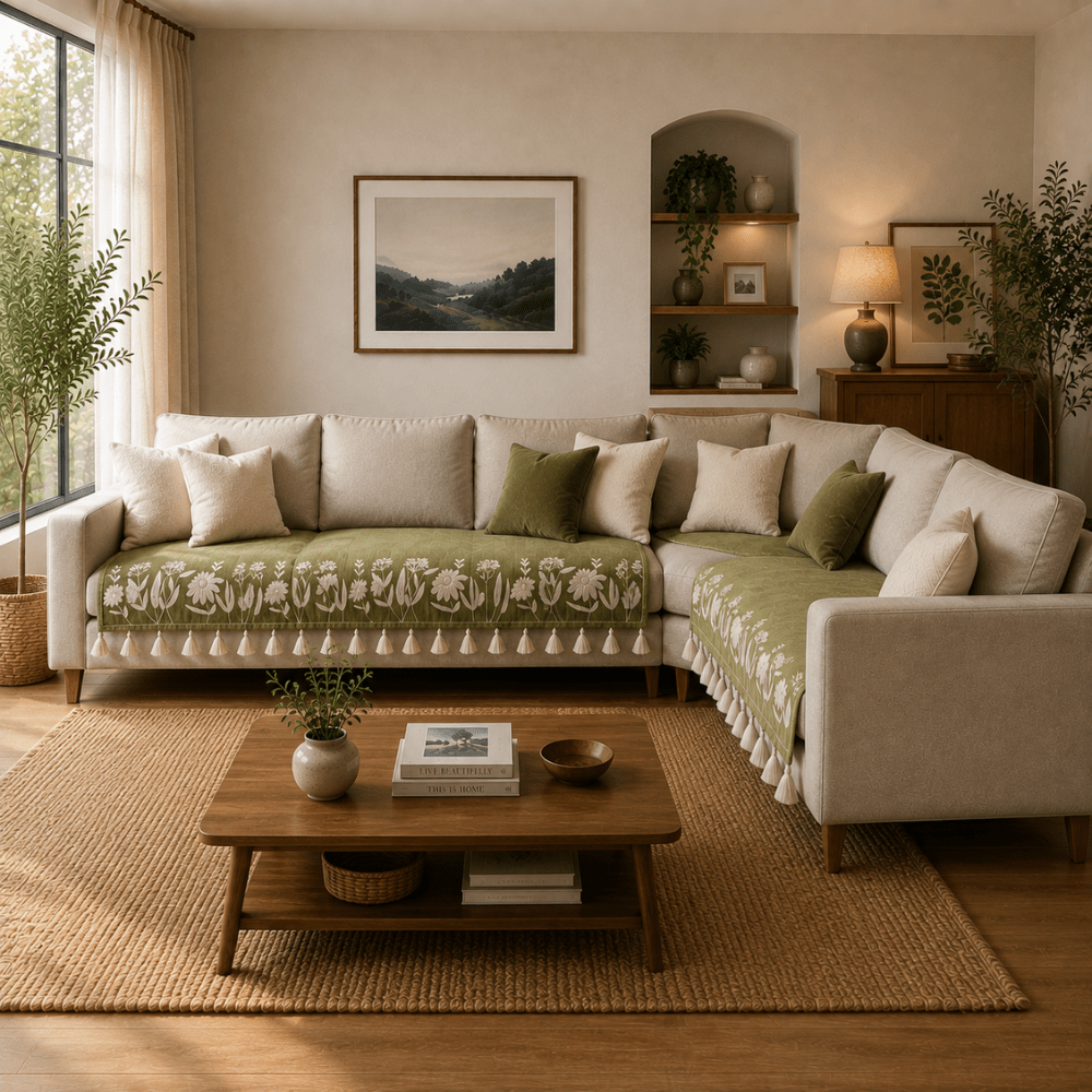 Jute Cotton Sofa Cover jute sofa cover Great Happy IN 