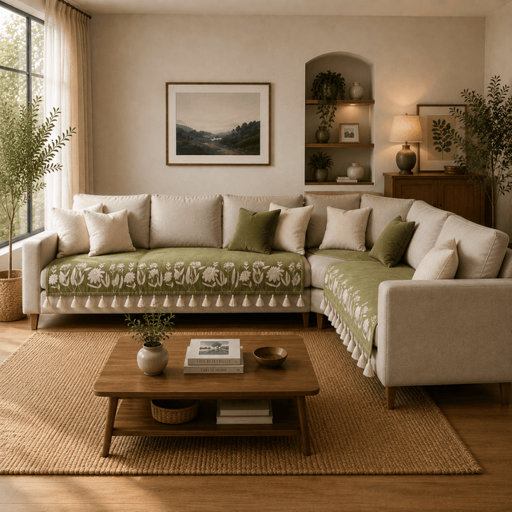 Jute Cotton Sofa Cover jute sofa cover Great Happy IN 