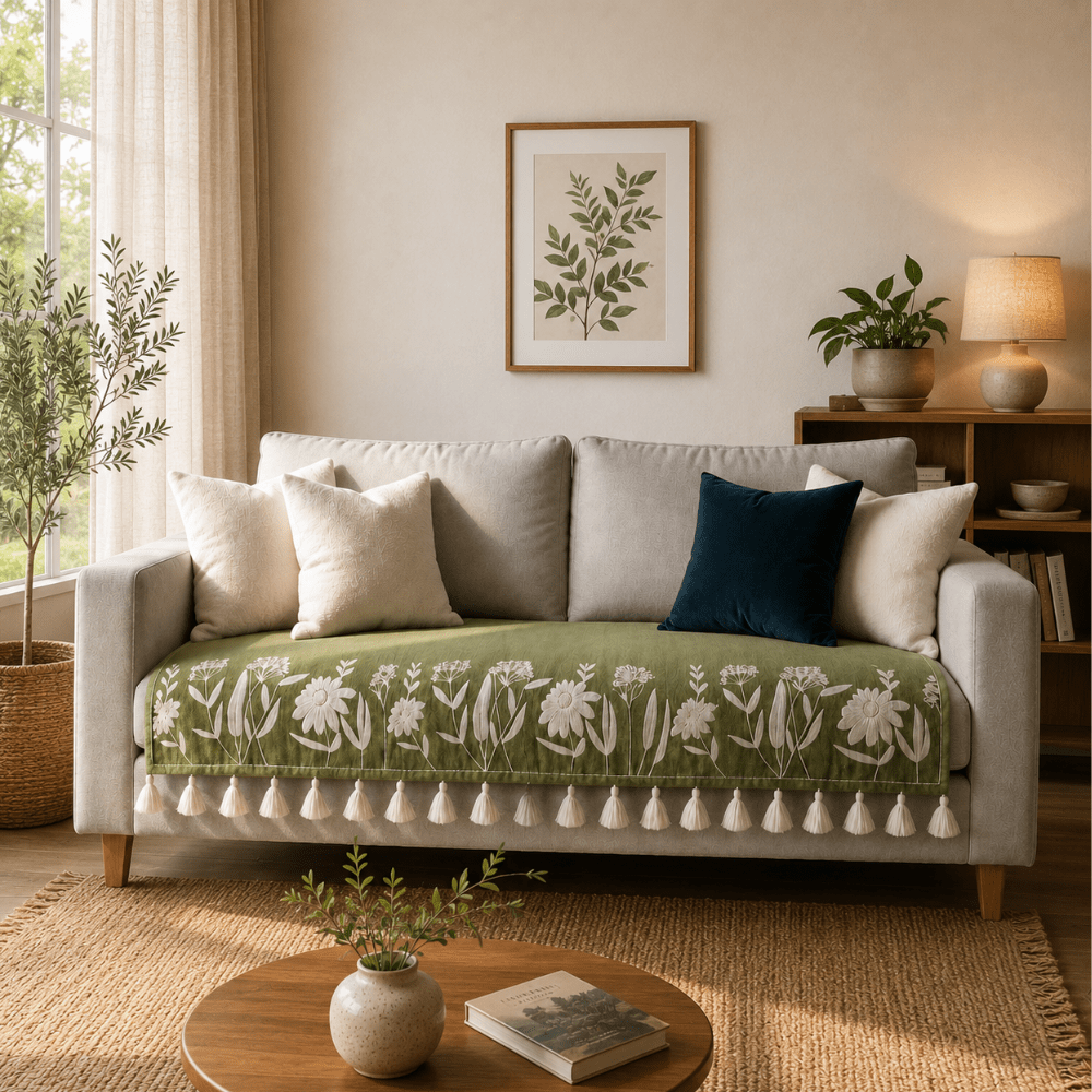 Jute Cotton Sofa Cover jute sofa cover Great Happy IN 