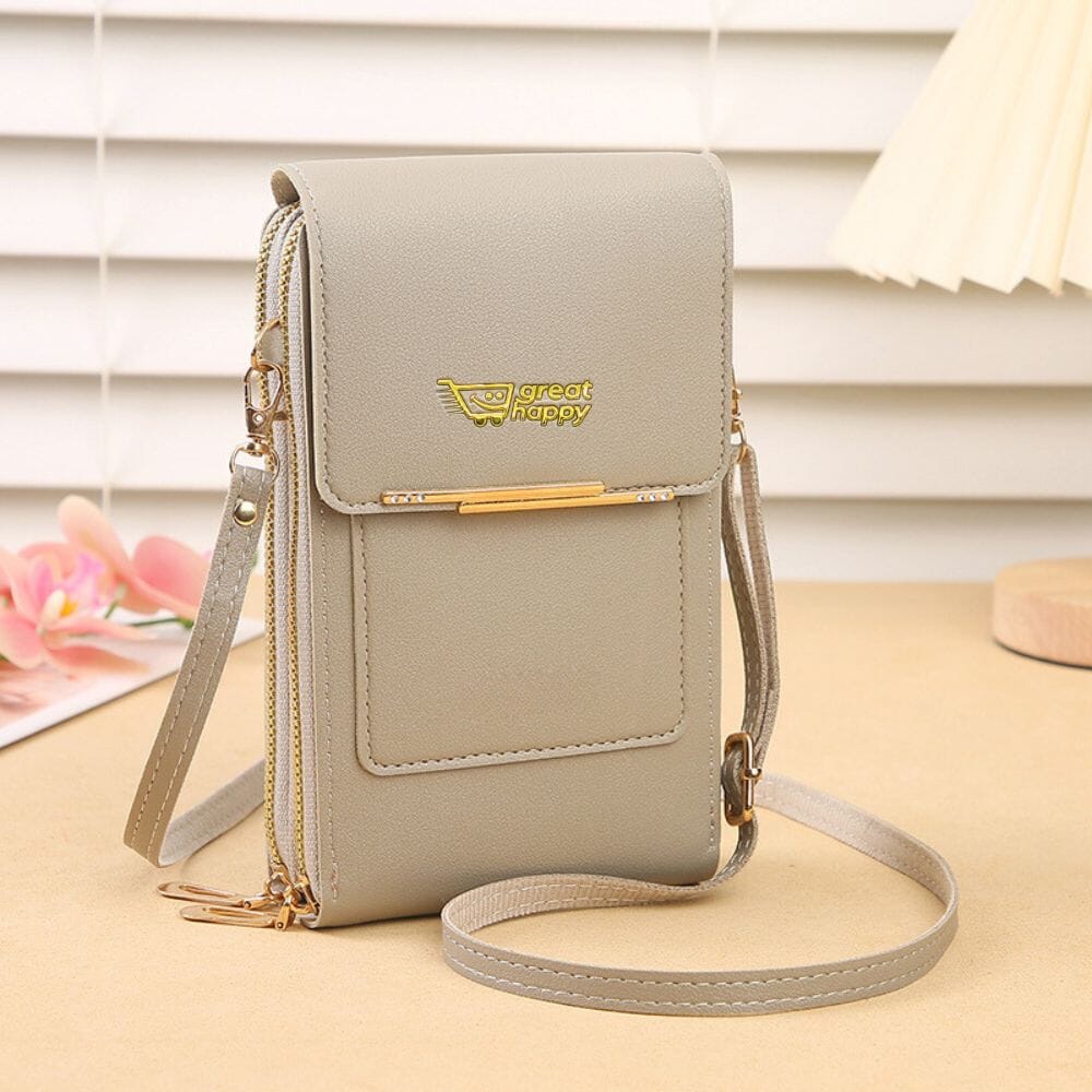 Premium Touch Screen Women's Bag ( Anti-theft RFID Protection ) Great Happy IN GREY 