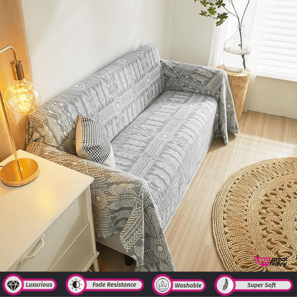 Boho Sofa Cover Great Happy IN Grey Boho 3 Seater 