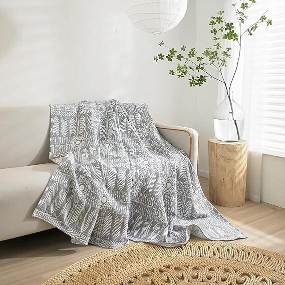 Grey Boho Throw Sofa Cover Great Happy IN 
