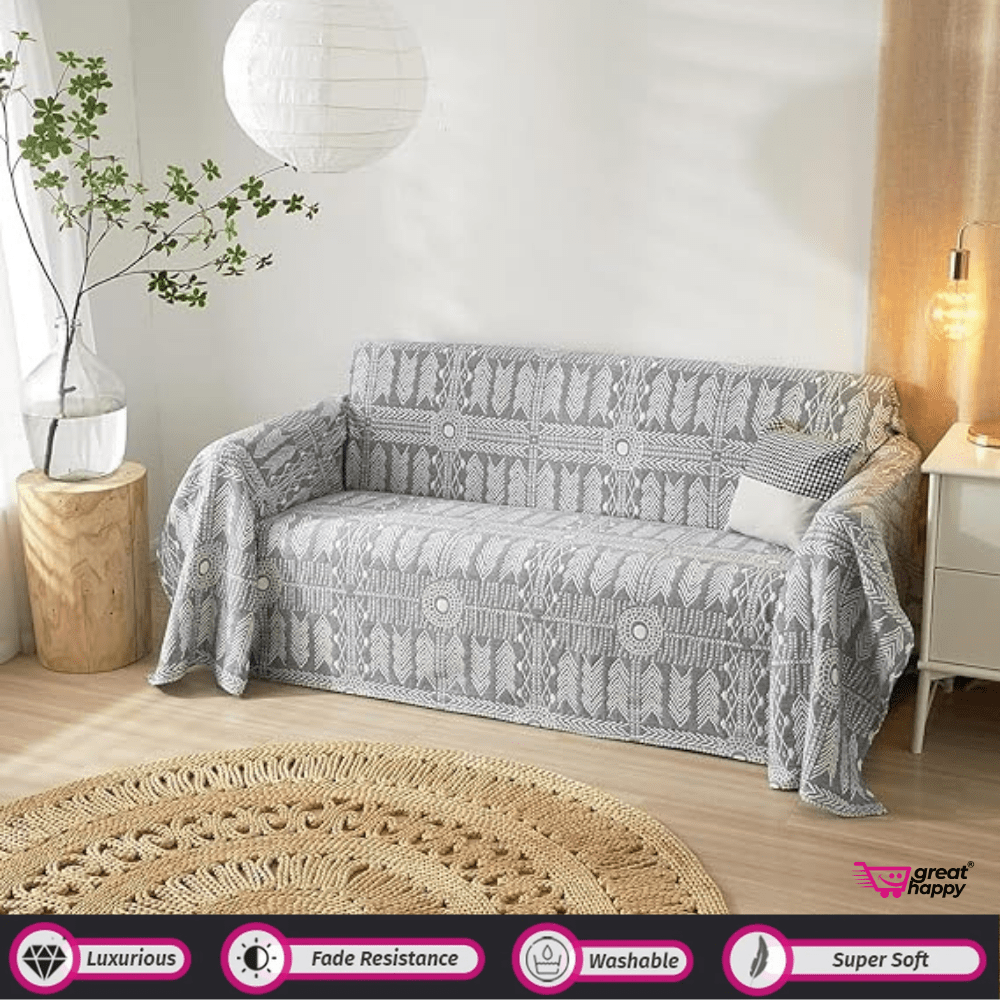 Boho Sofa Cover Great Happy IN Grey Boho 4 Seater 