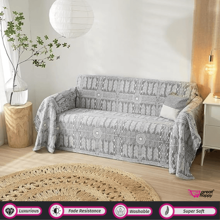 Boho Sofa Cover Great Happy IN Grey Boho 4 Seater 
