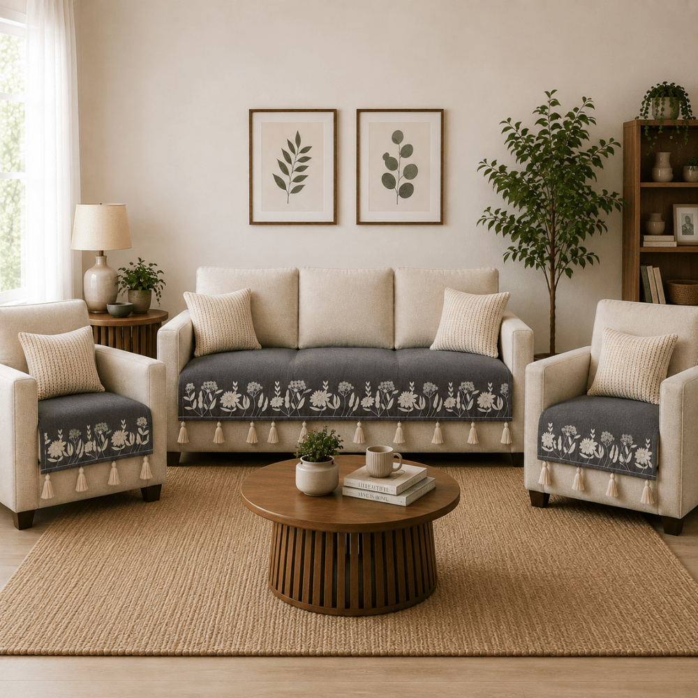 Jute Cotton Sofa Cover jute sofa cover Great Happy IN 