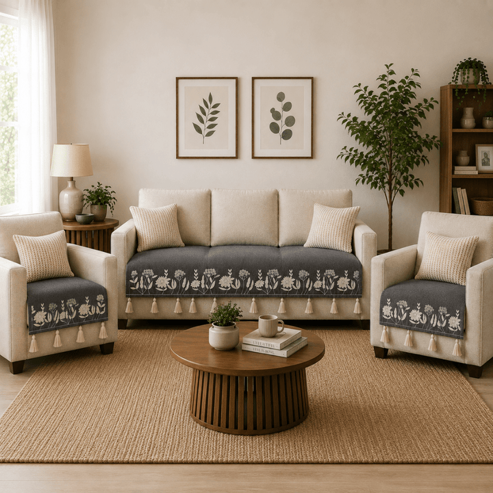 Jute Cotton Sofa Cover jute sofa cover Great Happy IN 