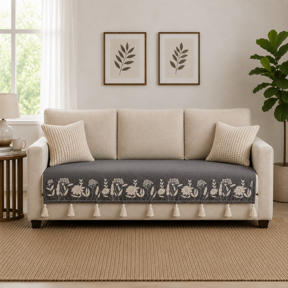 Jute Cotton Sofa Cover jute sofa cover Great Happy IN 