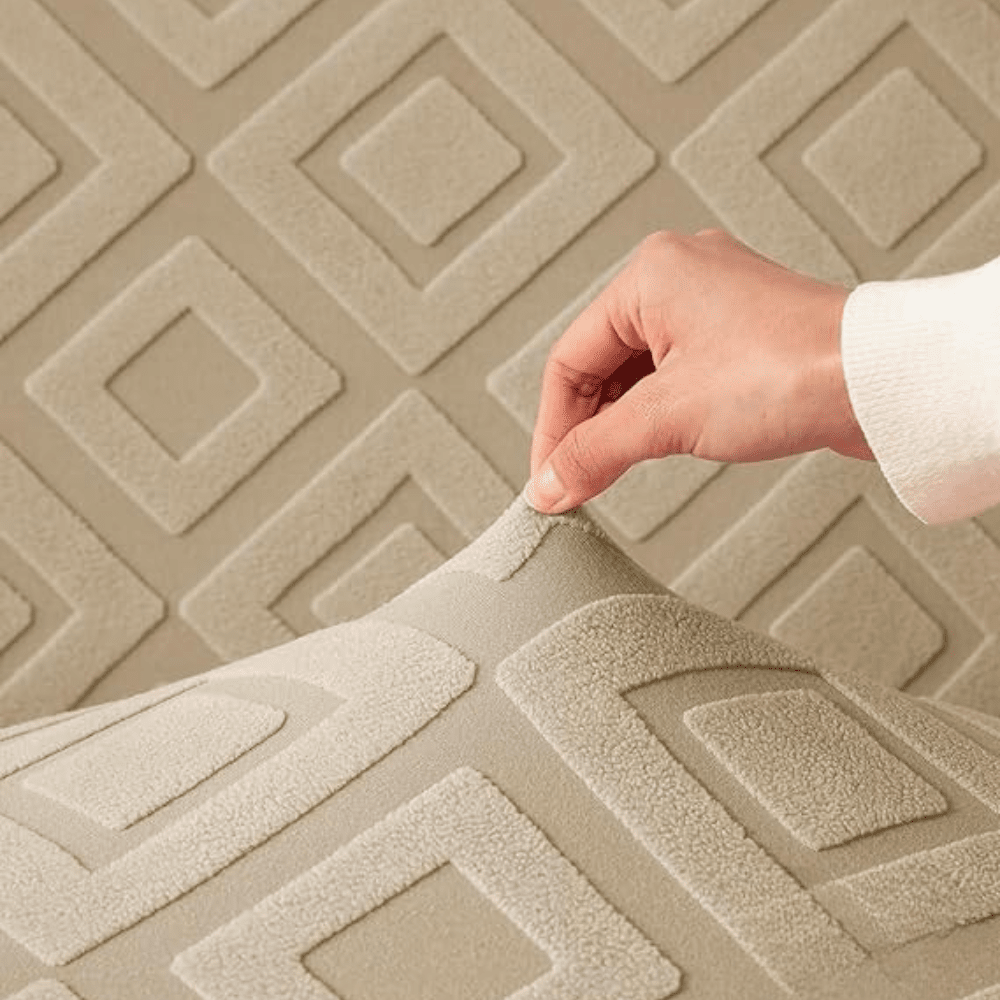 Camel Diamond Texture Jacquard Sofa Cover Great Happy IN 