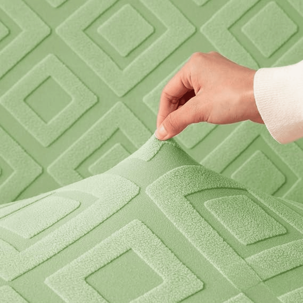 Green Diamond Texture Jacquard Sofa Cover Great Happy IN 