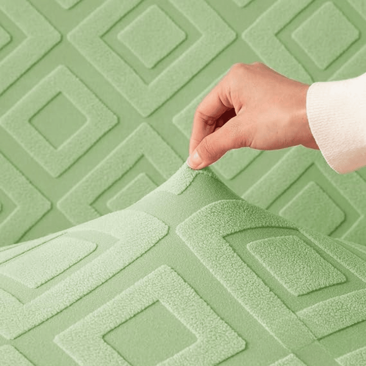 Green Diamond Texture Jacquard Sofa Cover Great Happy IN 