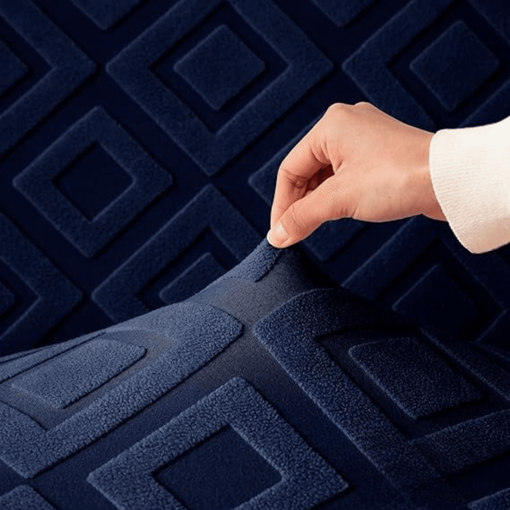 Navy Diamond Texture Jacquard Sofa Cover Great Happy IN 