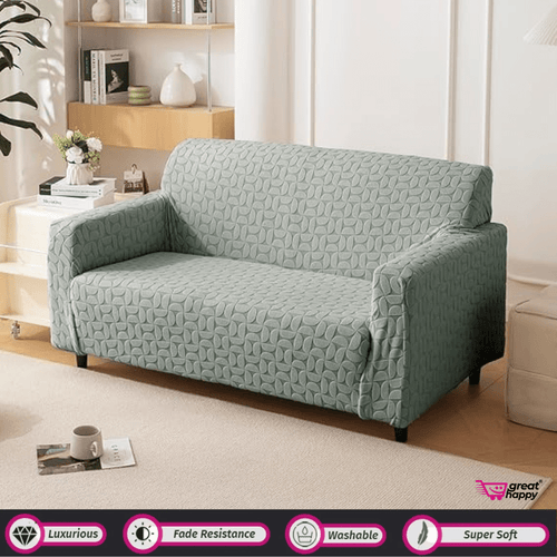 3D Leaf Jacquard Sofa Cover
