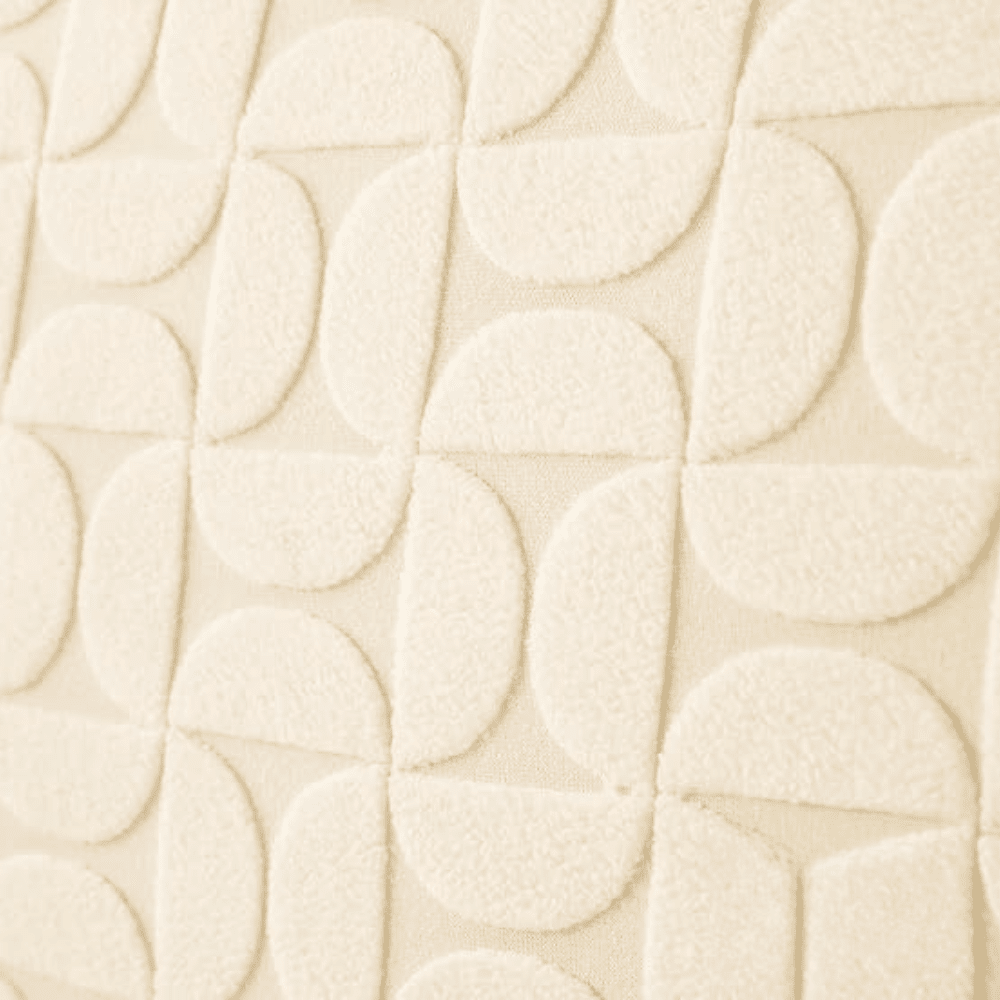 Beige 3D Leaf Jacquard Sofa Cover Great Happy IN 