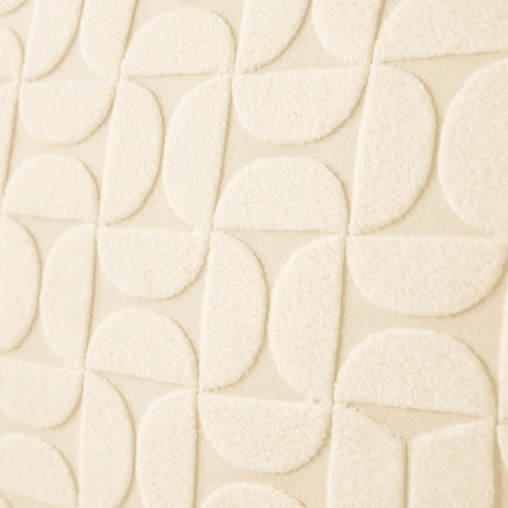 Beige 3D Leaf Jacquard Sofa Cover Great Happy IN 