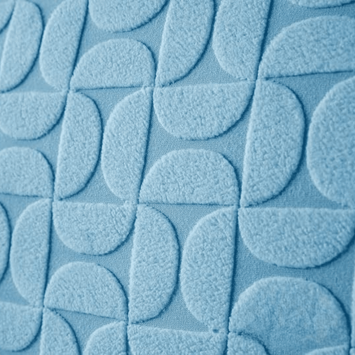 Blue 3D Leaf Jacquard Sofa Cover Great Happy IN 