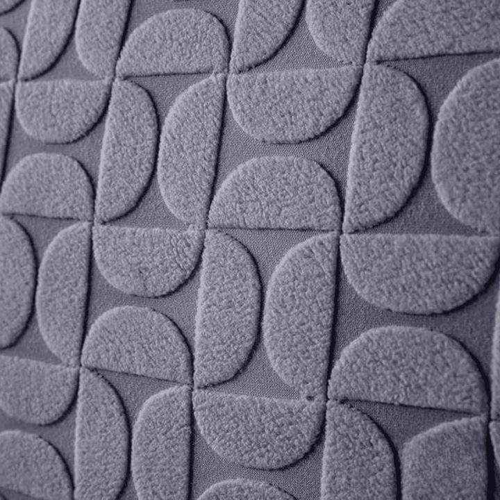 Charcoal 3D Leaf Jacquard Sofa Cover Great Happy IN 