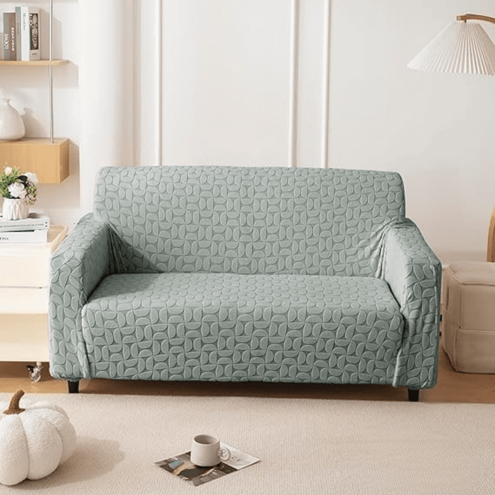 Stone 3D Leaf Jacquard Sofa Cover Great Happy IN 