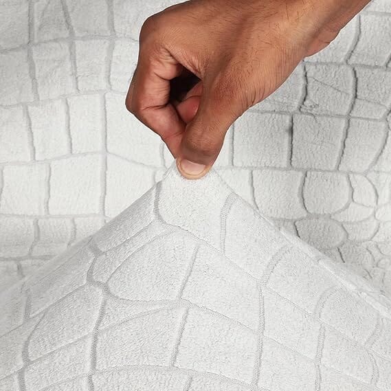 Smoke Crocodile Fabric Jacquard Sofa Cover Great Happy IN 