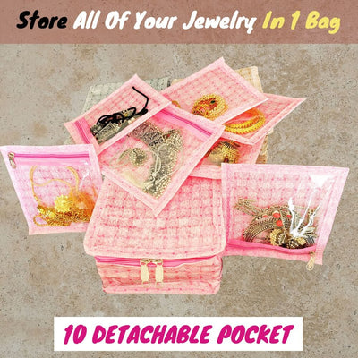 Jewellery Organizer Bag - 7 Pockets Great Happy IN 10 IN 1 BAG - ₹899 