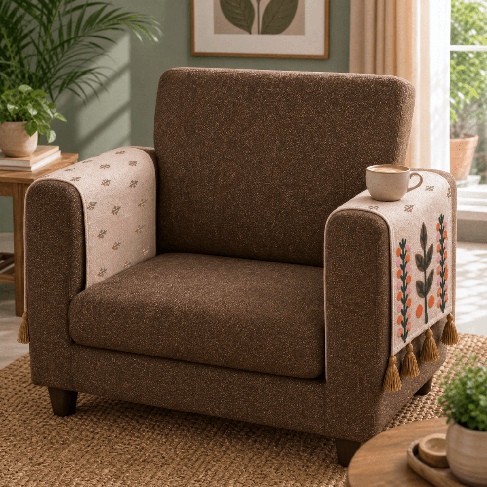 Jute Look Cotton Sofa Cover jute sofa cover Great Happy IN 