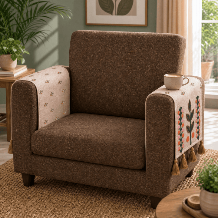 Jute Look Cotton Sofa Cover jute sofa cover Great Happy IN 