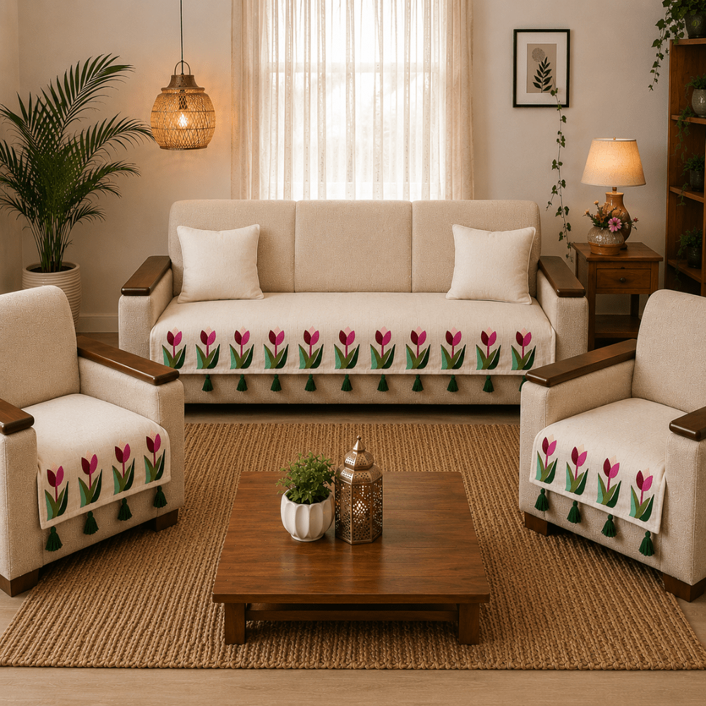 Jute Cotton Sofa Cover jute sofa cover Great Happy IN 