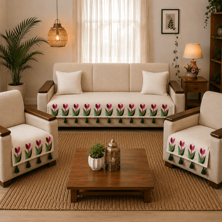 Jute Cotton Sofa Cover jute sofa cover Great Happy IN 