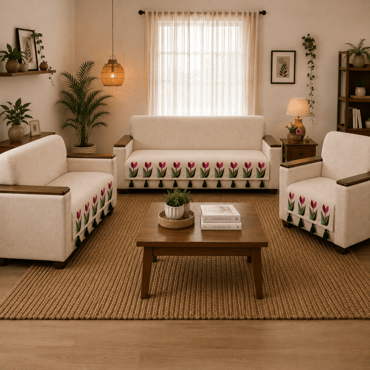 Jute Cotton Sofa Cover jute sofa cover Great Happy IN 