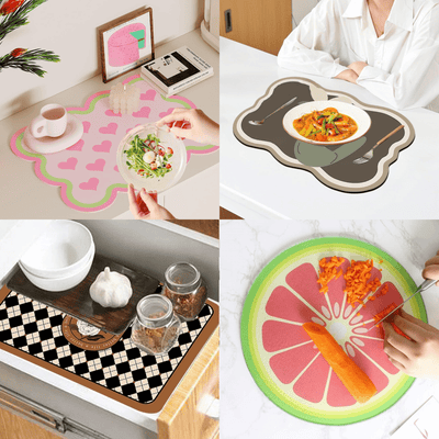 Quick Dry Kitchen Mat Great Happy IN 