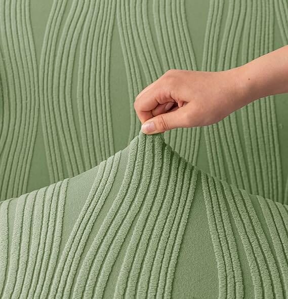 Green Crizzle Pattern Jacquard Sofa Cover Great Happy IN 