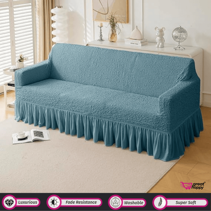 Italian Sofa Cover Great Happy IN Mamamia Blue 1 Seater 