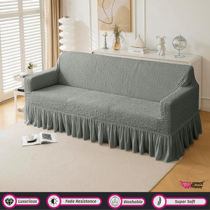 Italian Sofa Cover Great Happy IN Mamamia Grey 1 Seater 