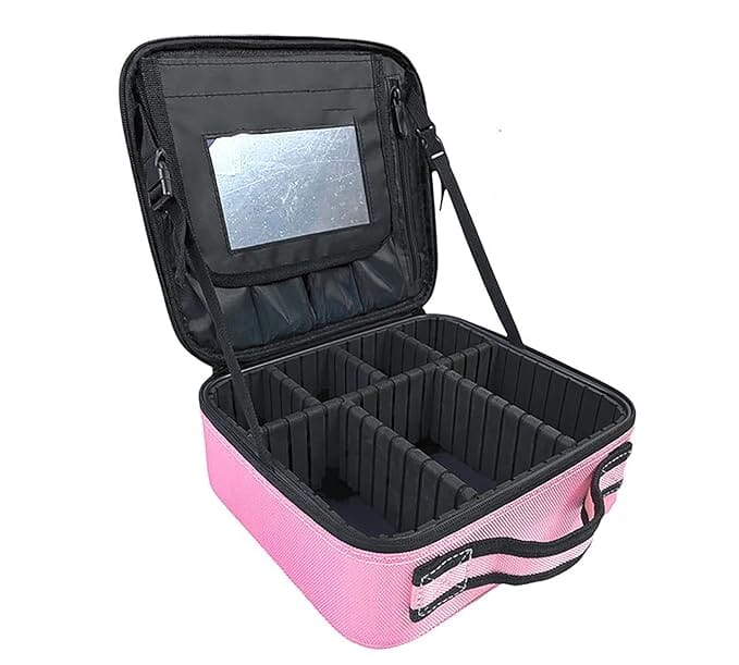 Built-In Mirror Makeup Bag Great Happy IN 