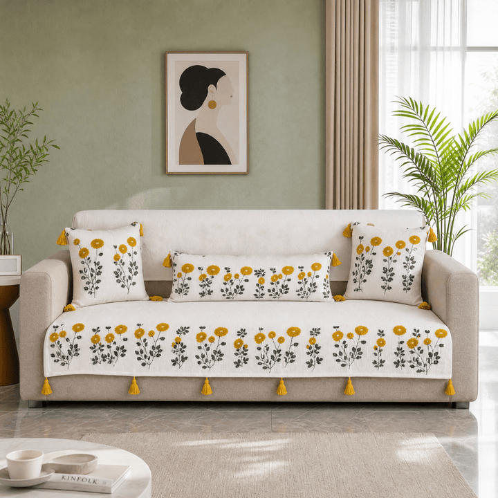 Marigold Ivory 3 Seater