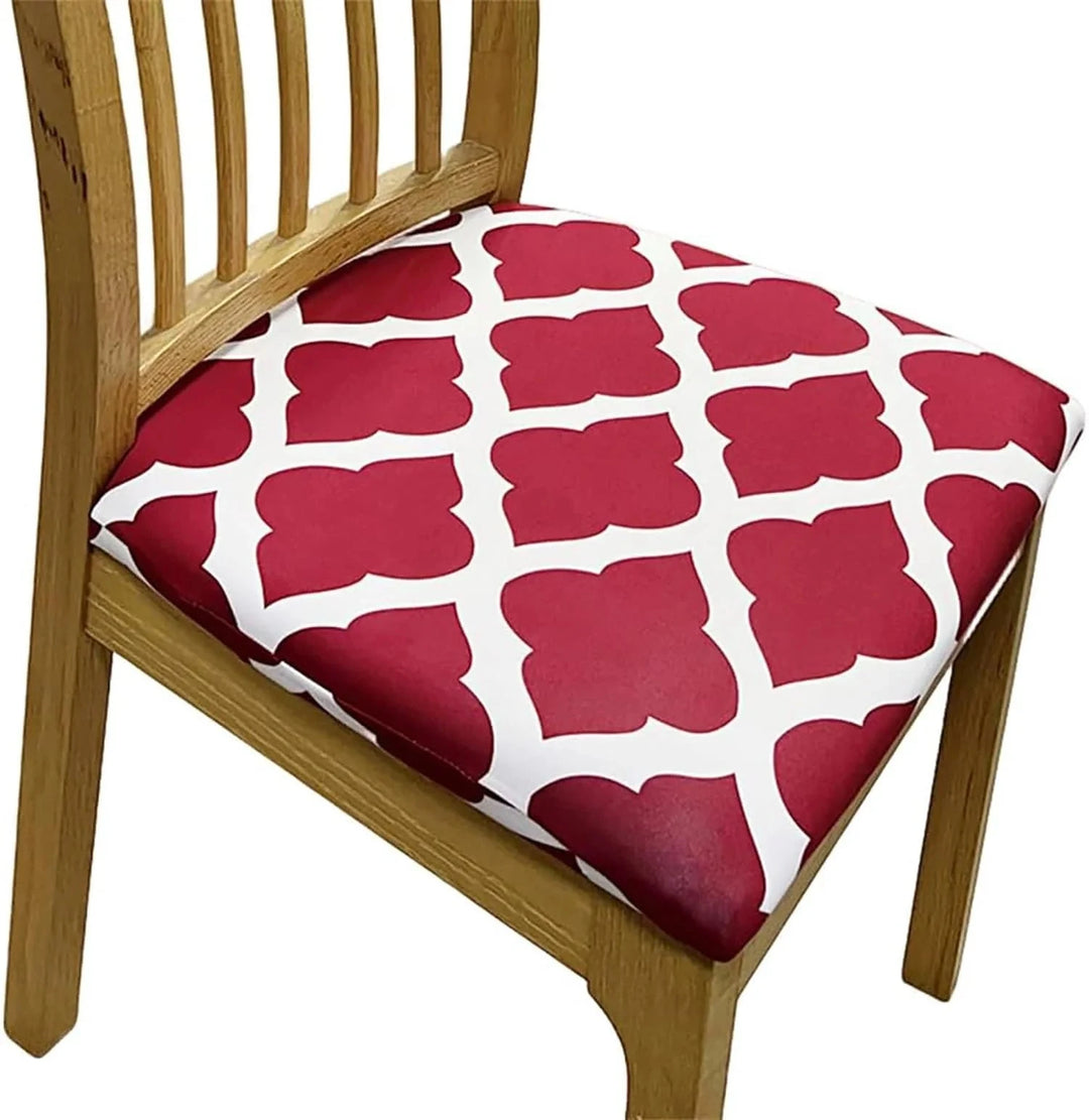 Spandex Stretch Chair Seat Covers Great Happy IN Maroon Diamond 