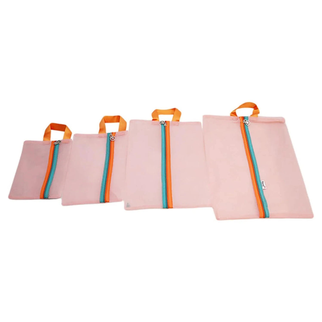Multipurpose Mesh Zipper Pouch Great Happy IN 