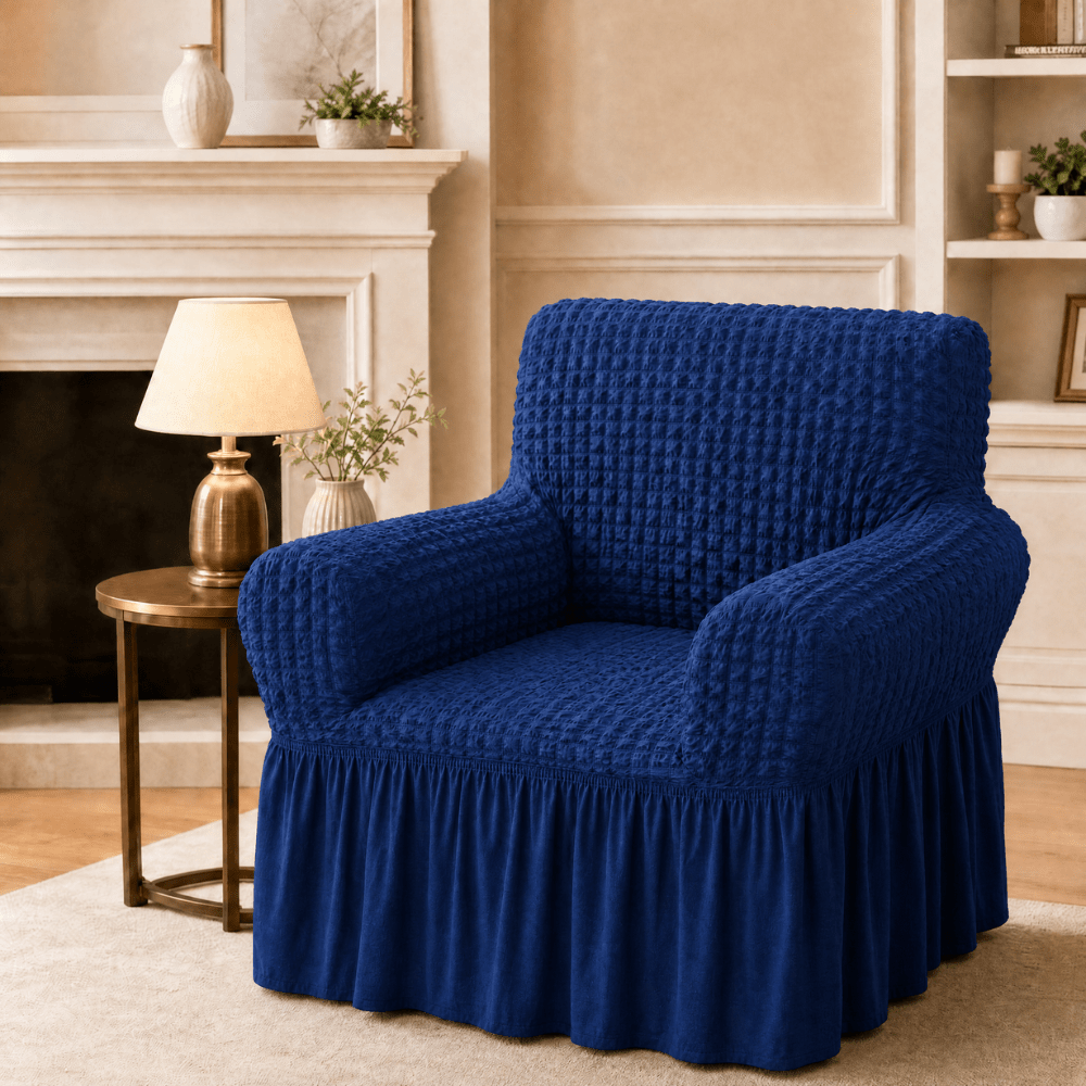 Bubble Frill Sofa Cover bubble frill sofa cover Great Happy IN Navy Bubblefrill 1 Seater 