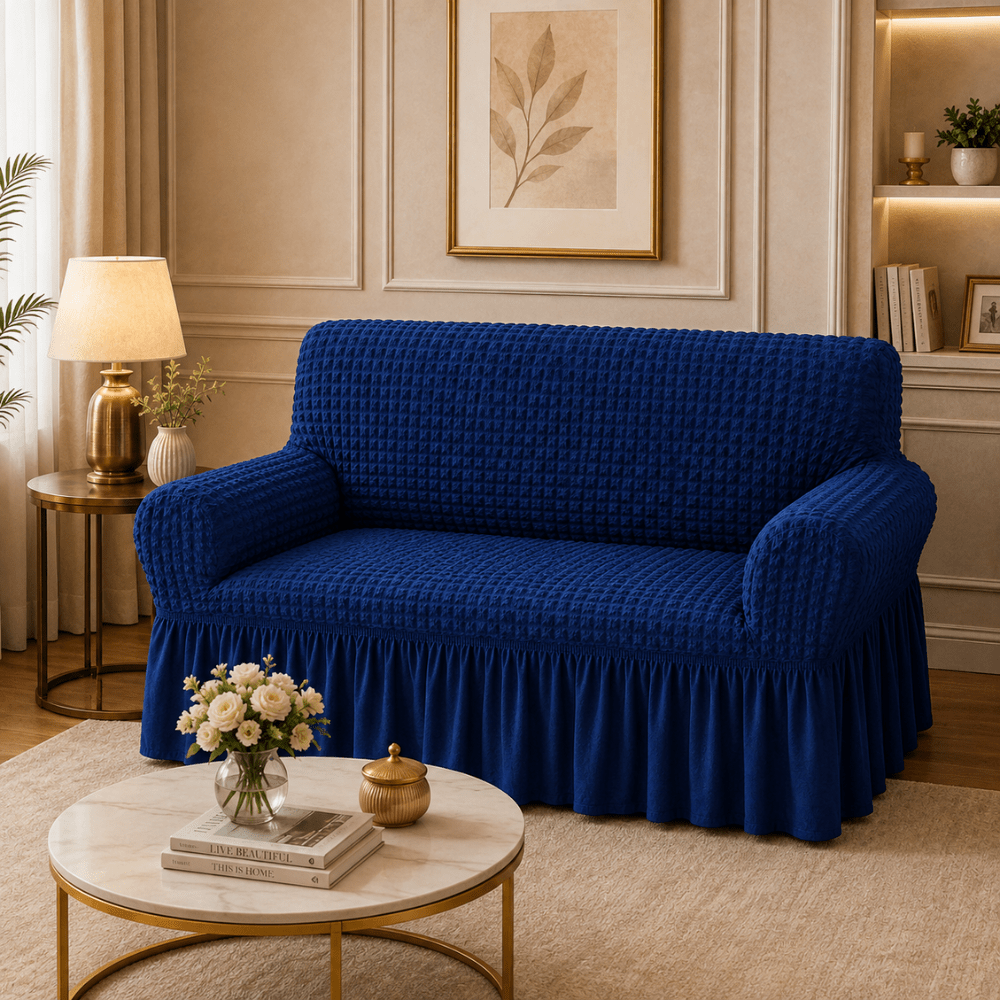 Bubble Frill Sofa Cover bubble frill sofa cover Great Happy IN Navy Bubblefrill 2 Seater 