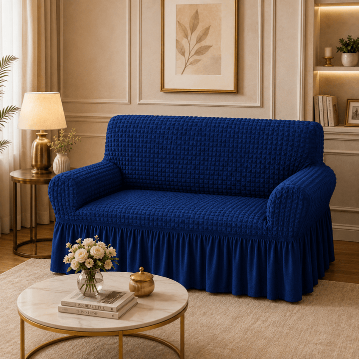 Bubble Frill Sofa Cover bubble frill sofa cover Great Happy IN Navy Bubblefrill 2 Seater 