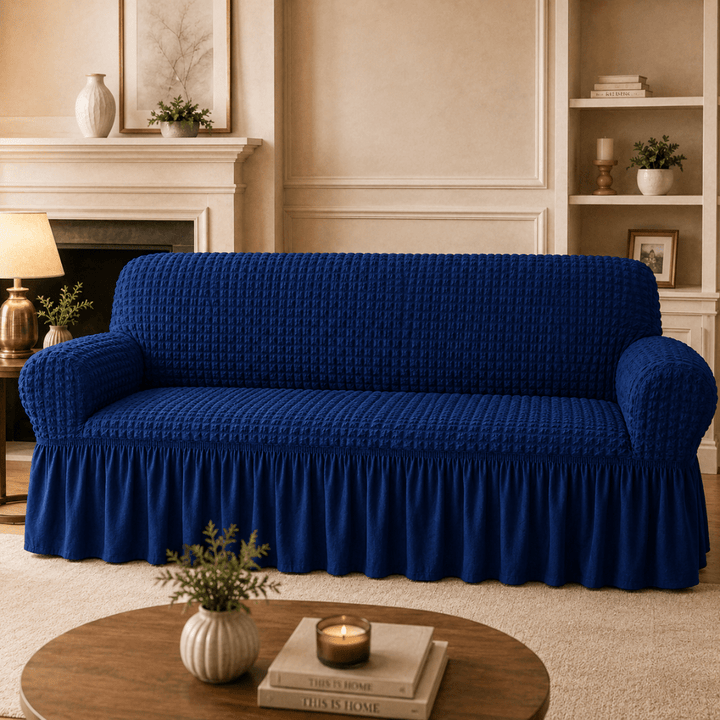 Bubble Frill Sofa Cover bubble frill sofa cover Great Happy IN Navy Bubblefrill 3 Seater 