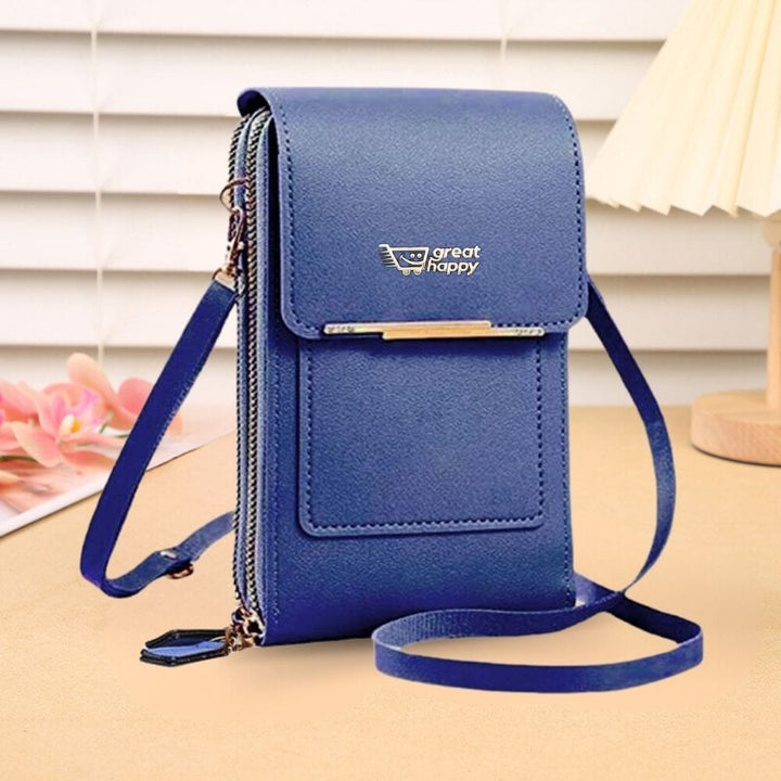 Premium Touch Screen Women's Bag ( Anti-theft RFID Protection ) Great Happy IN NAVY BLUE 