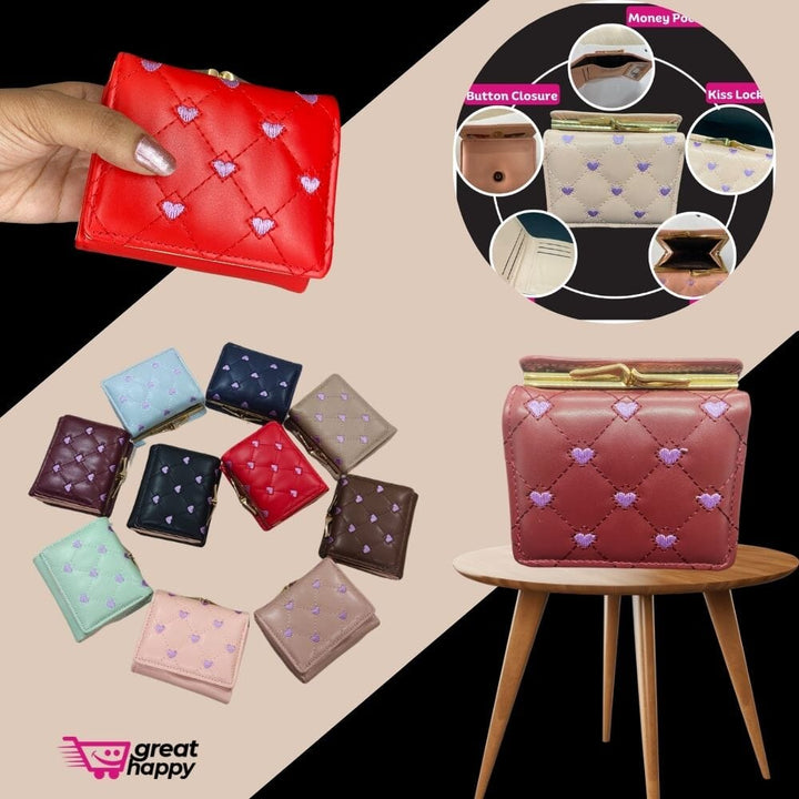 Liliput Women's Wallet with Imported Lock( Small & Compact Purse for Card, Coin, Currency etc ) Bag Great Happy IN 