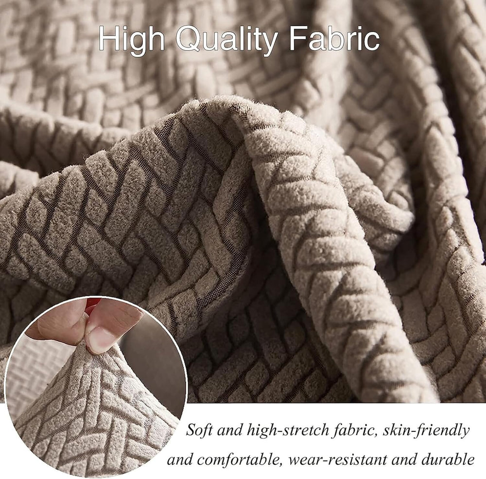 Khaki Polar Fleece Sofa Cover Great Happy IN 