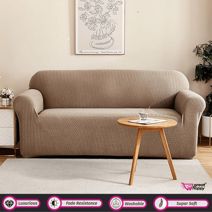 Polar Fleece Sofa Cover Great Happy IN PF Khaki Sofa Cover 1 Seater 